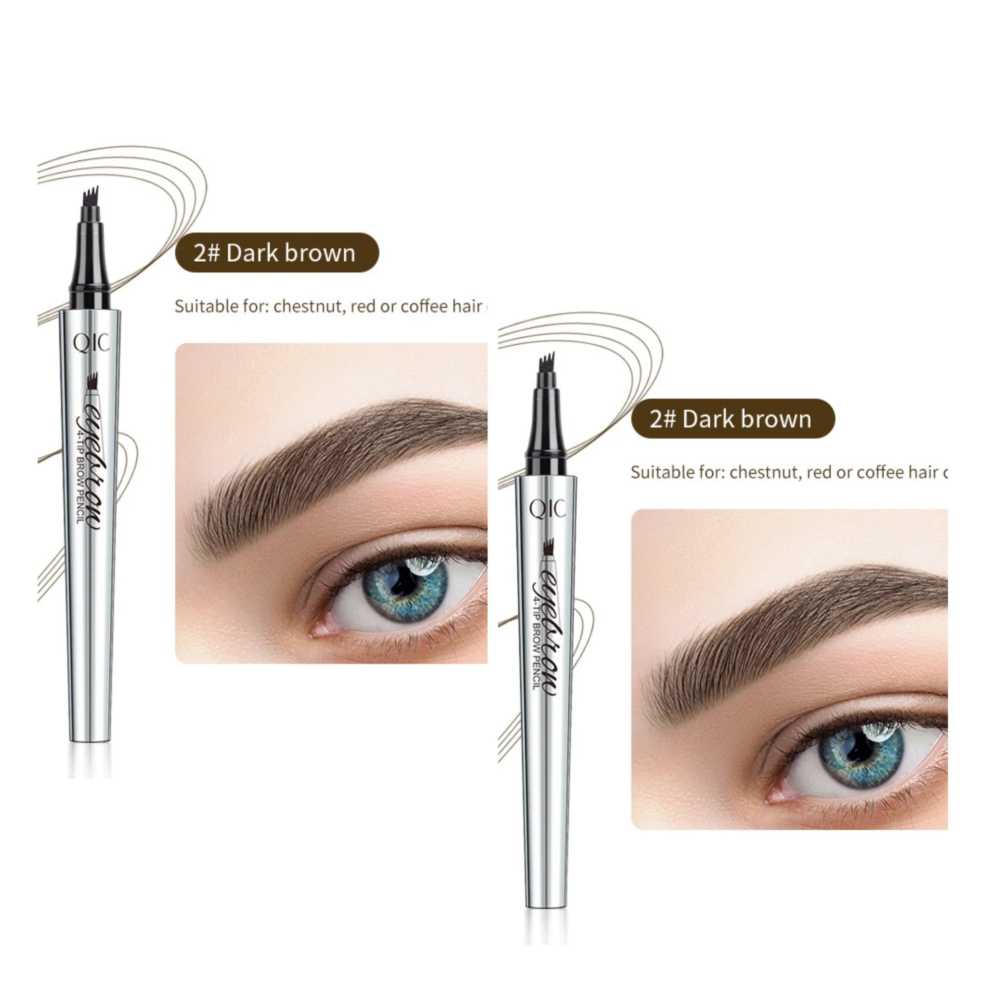 2025 makeup liquid eyebrow pencil ultra-fine waterproof and sweat-proof non-smudge four-pronged water eyebrow pencil
