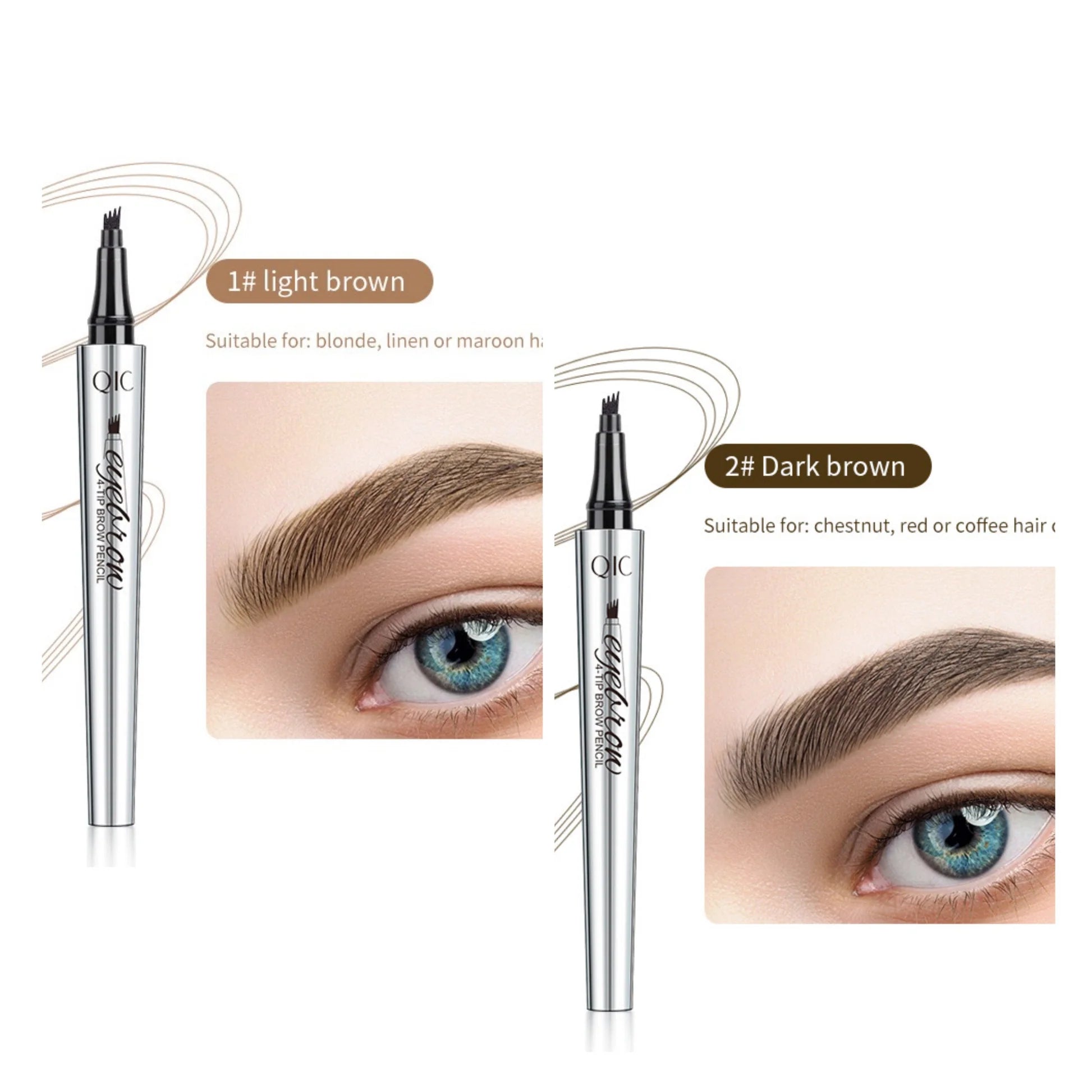 2025 makeup liquid eyebrow pencil ultra-fine waterproof and sweat-proof non-smudge four-pronged water eyebrow pencil