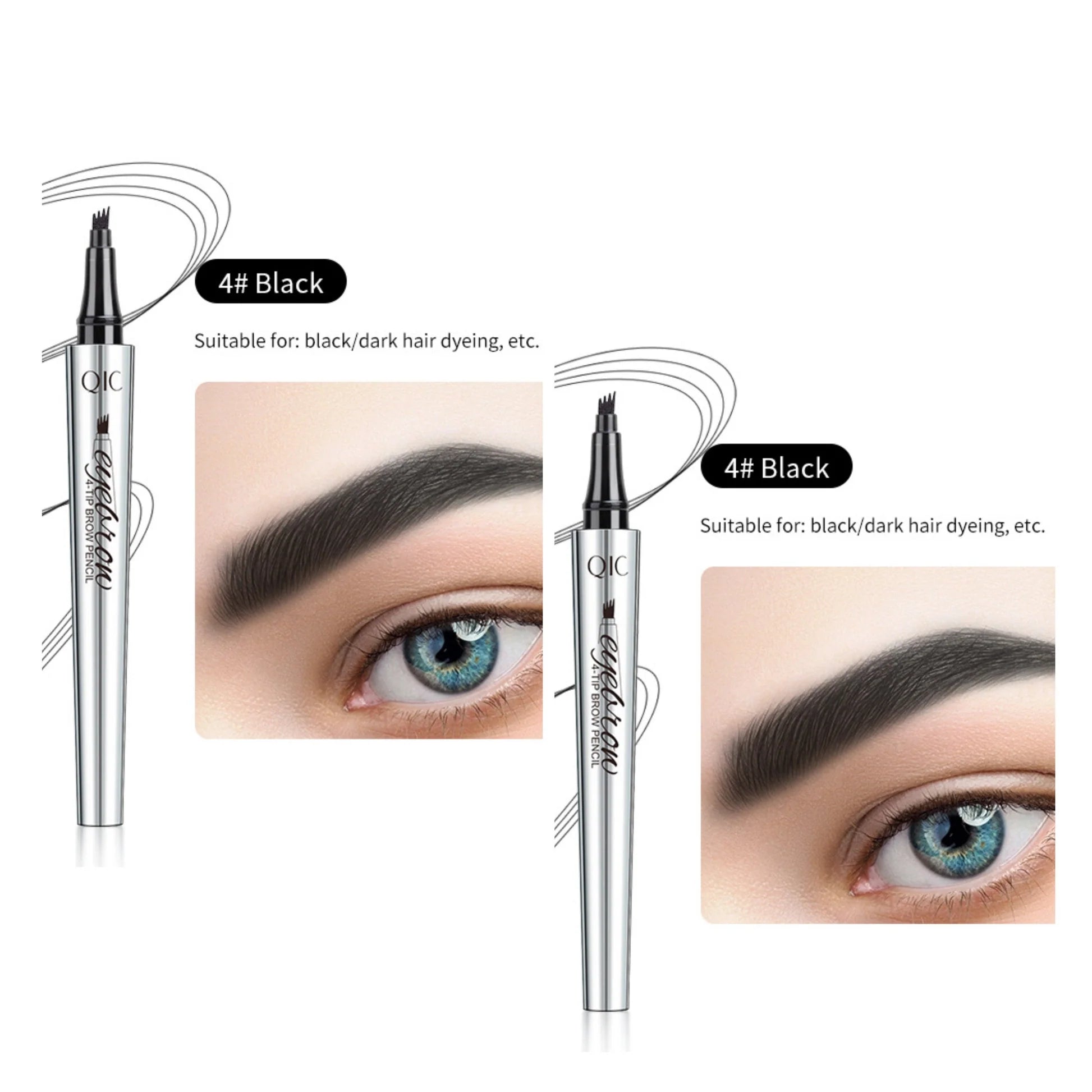2025 makeup liquid eyebrow pencil ultra-fine waterproof and sweat-proof non-smudge four-pronged water eyebrow pencil