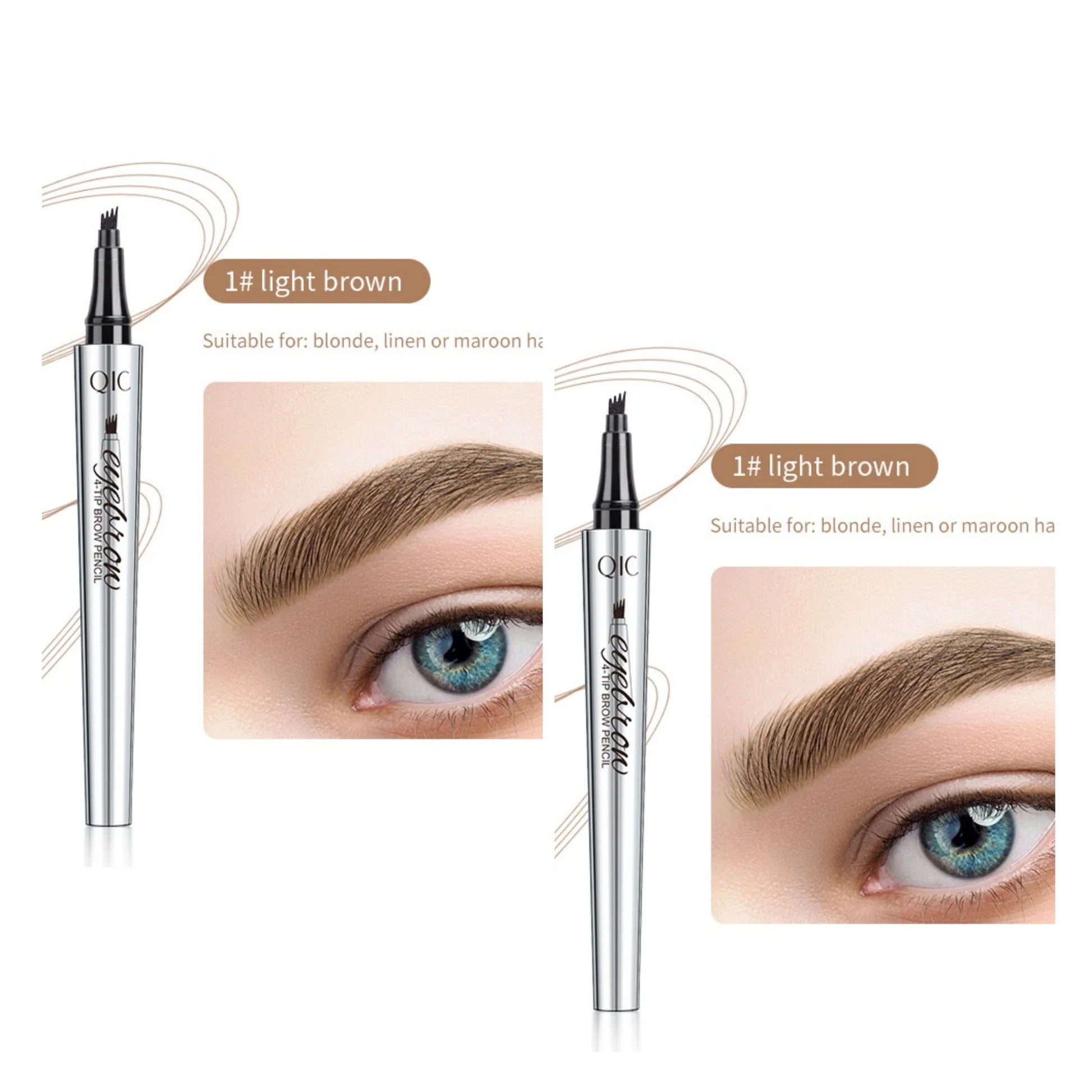 2025 makeup liquid eyebrow pencil ultra-fine waterproof and sweat-proof non-smudge four-pronged water eyebrow pencil