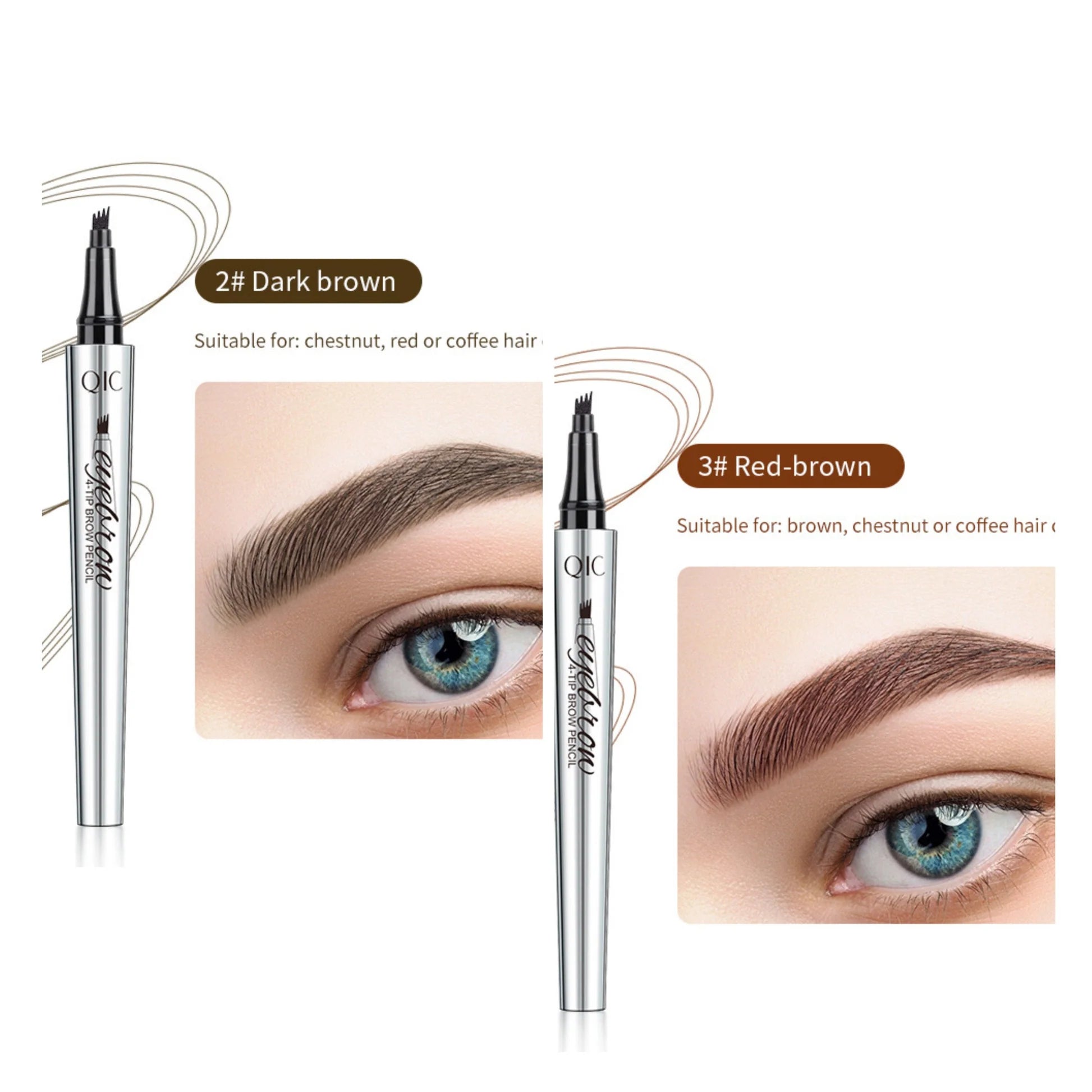 2025 makeup liquid eyebrow pencil ultra-fine waterproof and sweat-proof non-smudge four-pronged water eyebrow pencil