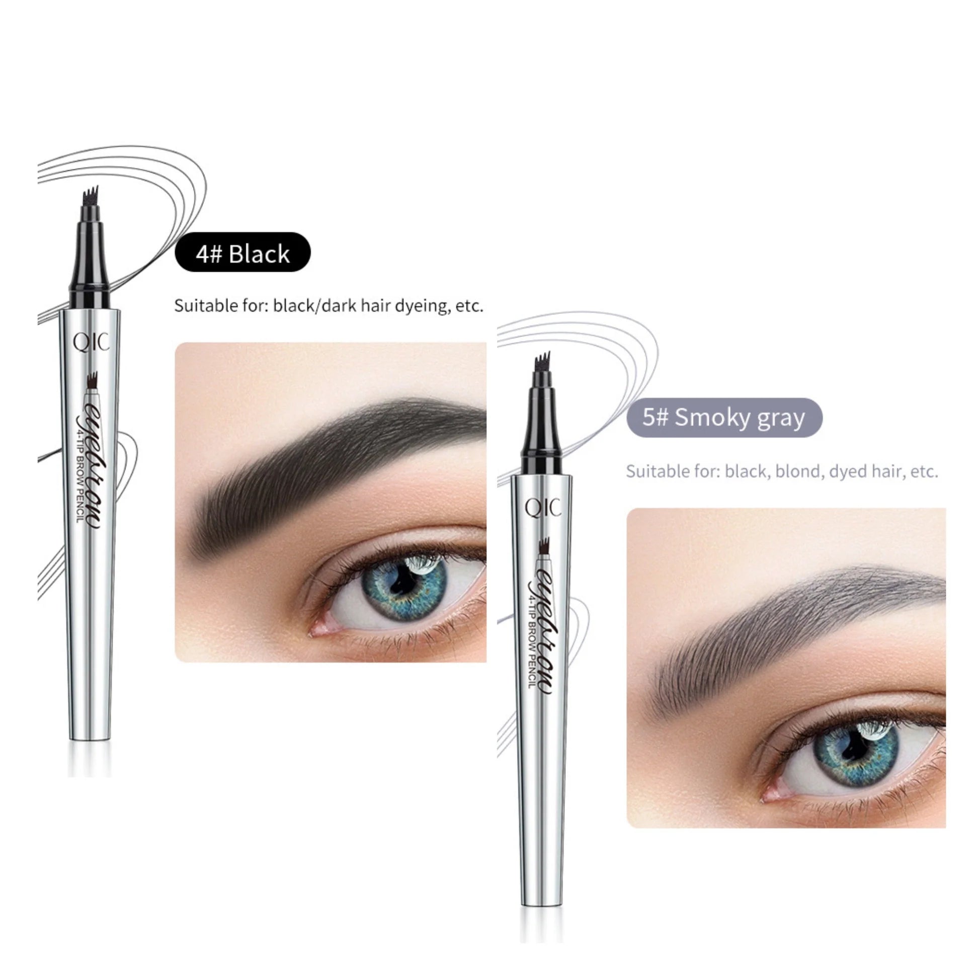 2025 makeup liquid eyebrow pencil ultra-fine waterproof and sweat-proof non-smudge four-pronged water eyebrow pencil