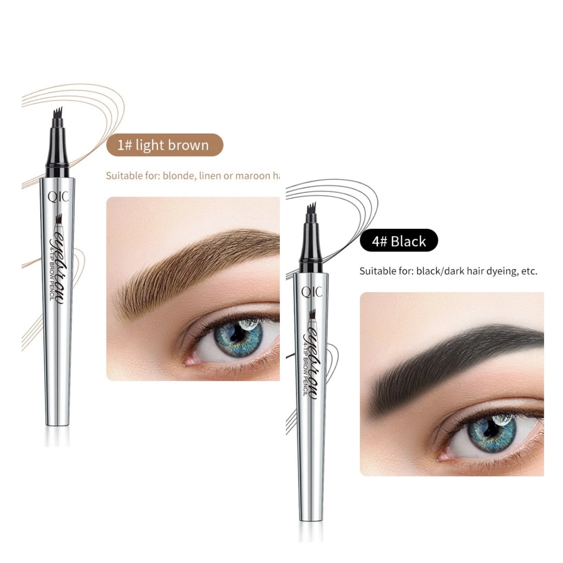 2025 makeup liquid eyebrow pencil ultra-fine waterproof and sweat-proof non-smudge four-pronged water eyebrow pencil