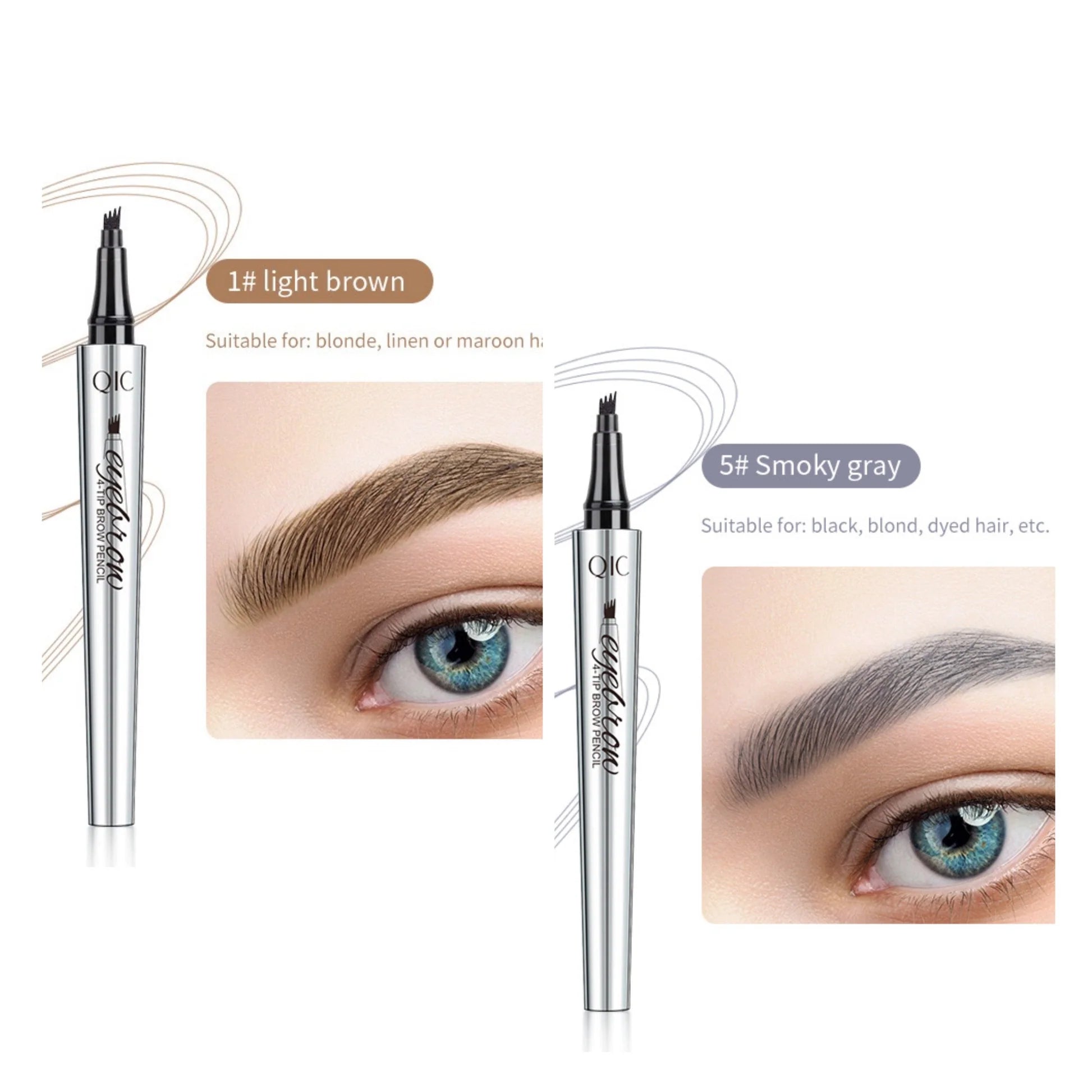 2025 makeup liquid eyebrow pencil ultra-fine waterproof and sweat-proof non-smudge four-pronged water eyebrow pencil