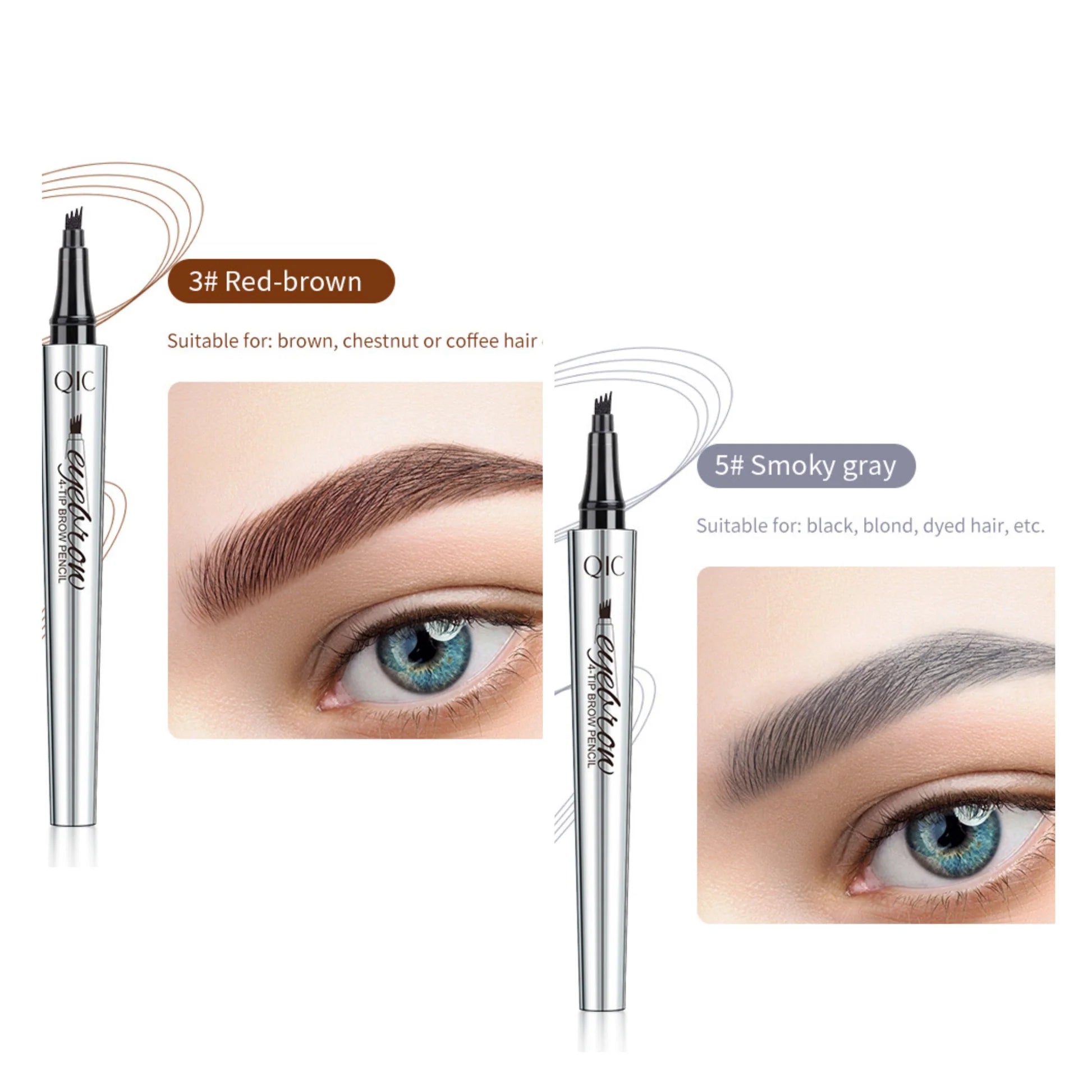 2025 makeup liquid eyebrow pencil ultra-fine waterproof and sweat-proof non-smudge four-pronged water eyebrow pencil